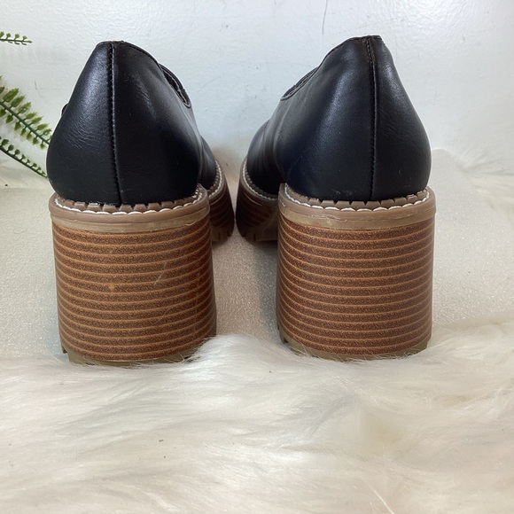 MIA NATANIA LUG SOLE MARY JANE SHOES BLACK NWOT SZ 8.5 - Picture 13 of 16